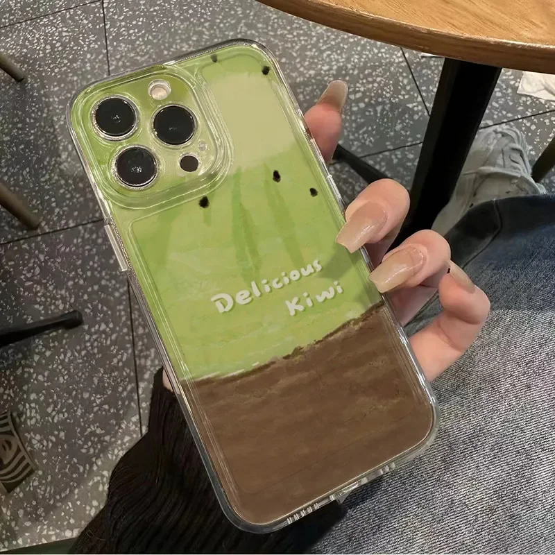 Creative Summer Kiwi Fruit Phone Case For Samsung S26 S25 S24 S23 S22 S21 FE Note20 Plus Ultra Lite Edge 5G Clear Soft TPU Cover