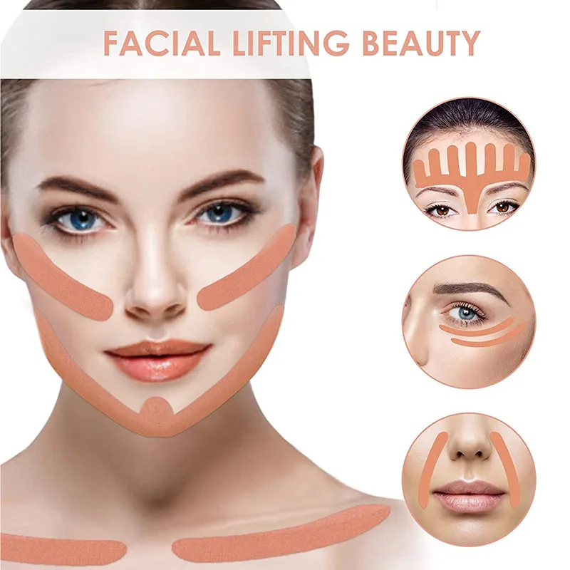 2.5 سنتيمتر * 5 متر شريط علم الحركة رفع مزيل التجاعيد ملصق الشريط جهاز العناية بالوجه أداة ضمادة مطاطية للوجه الخامس خط الرقبة عيون #3