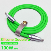 100W C-C Charging Data Cable Type-C to Type-C PD100 Super Fast Charge Liquid silicone Cable for MacBook Laptop iPad Pro Android