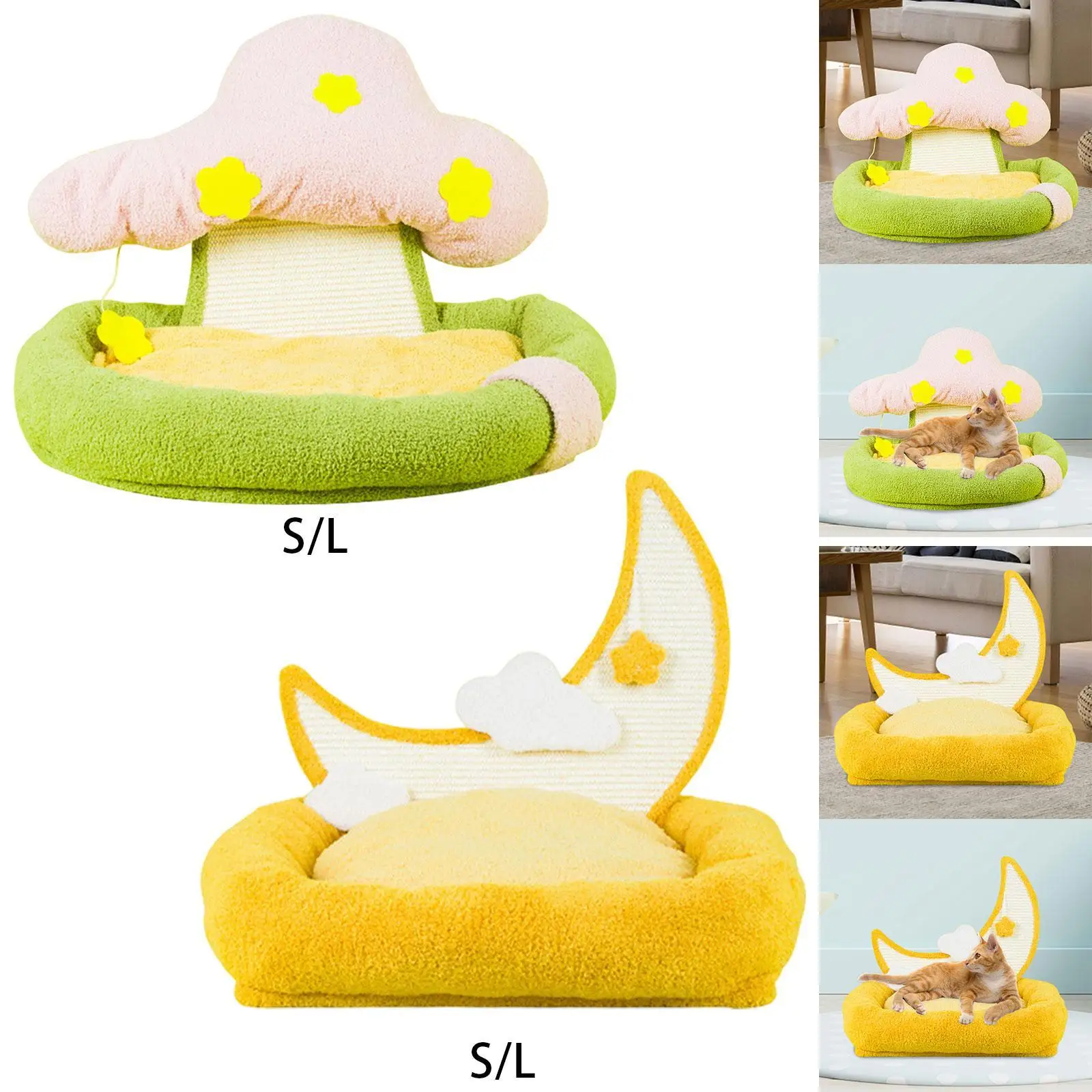 Cat Bed for Indoor Cats Cat Couch Bed Cats Sleeping Bed for Cats Small Dogs