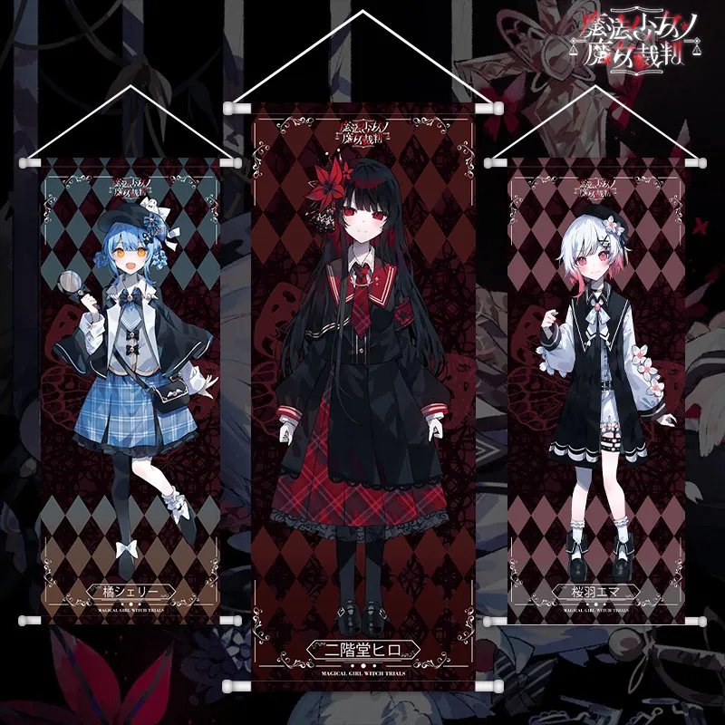 

Magical Girl Witch Trials Hanging Scrolls Painting Sherry Nikaido Hiro Anime Poster Wall Scroll Art Room Decoration Gifts
