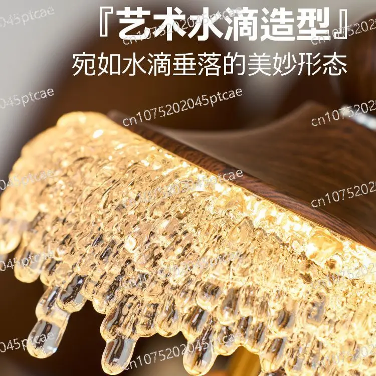 

Подвесная люстра для столовой б/у, в стиле «Ледяной капля», ретро-светильник цвета орех, винтажный французский прикроватный светильник