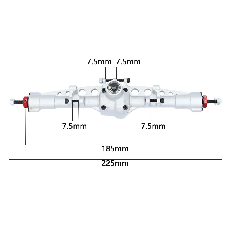 Aluminum Front Rear Axles for 1/10 Axial SCX10 III Bronco AXI03014T1 Axle RC Crawler Car Upgrade Part