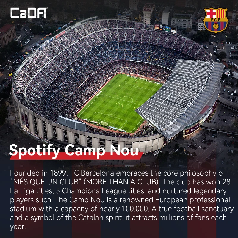 Набор строительных блоков для стадиона CaDA Camp Nou (Barcelona FC)/728 деталей/коллекционный предмет для любителей футбола и блоков