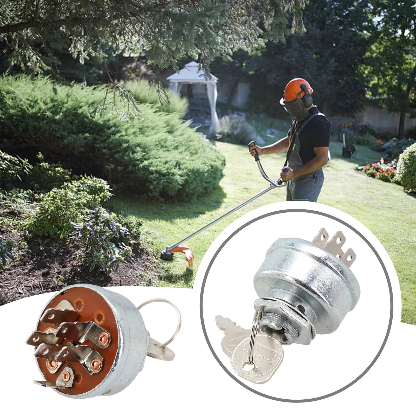 1 pz interruttore di avviamento di accensione con 2 tasti per 131095 430-334 27-2360 tosaerba attrezzi elettrici da giardino accessori di ricambio