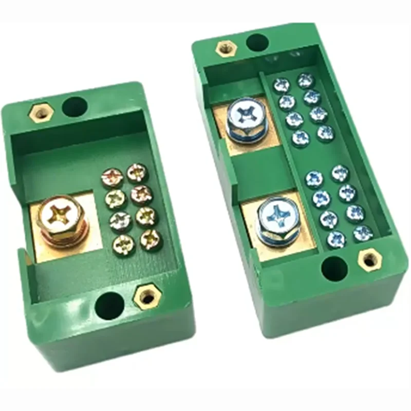 JF6 JHD High-Power Circuit Junction Box 2 in 8 out Terminal Block European Style for Household Wire High Current Application