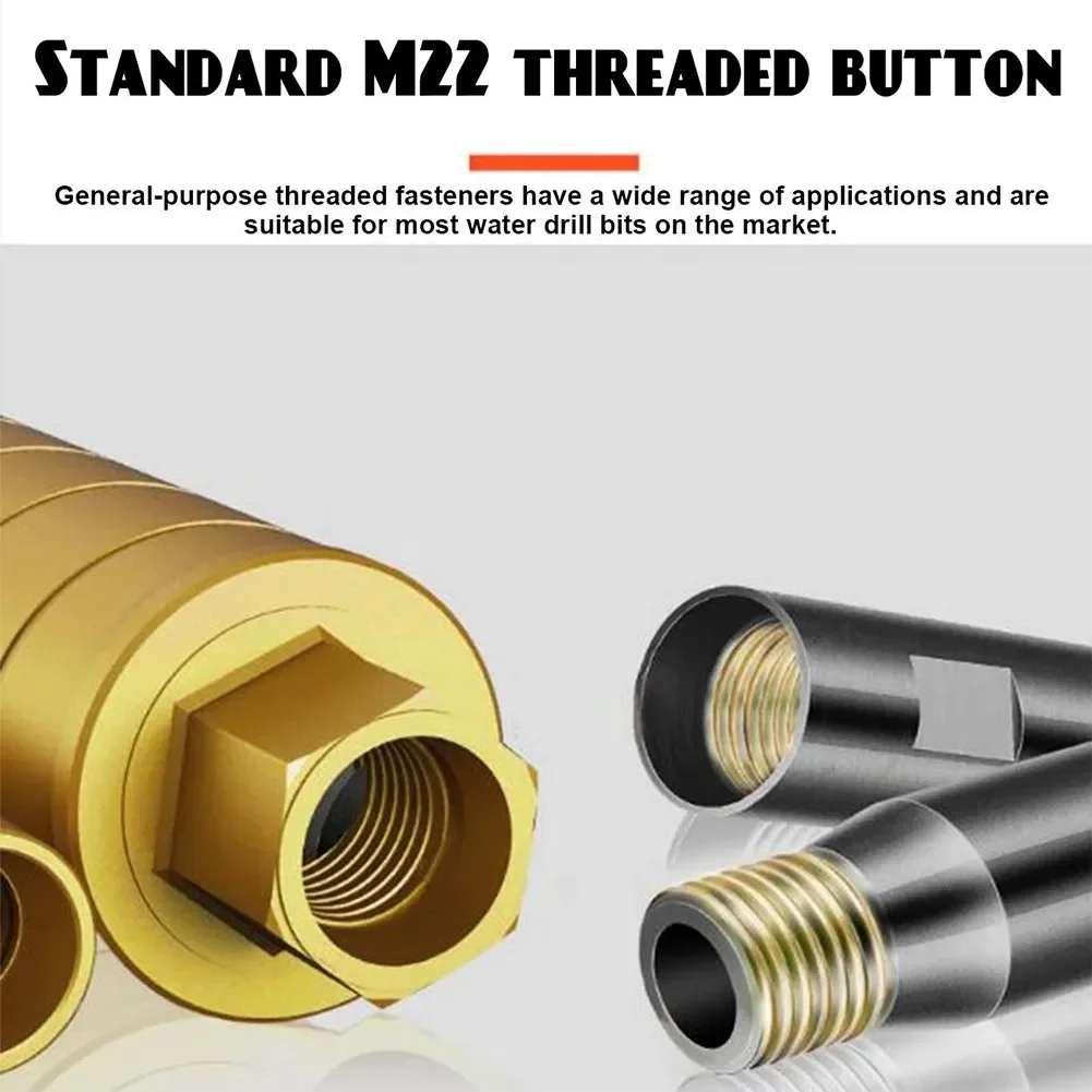 Extension Thread Extension Rod High-quality Precision Steel Pipematrix Core Bit For M22 Thread Extension Rod Silver Useful