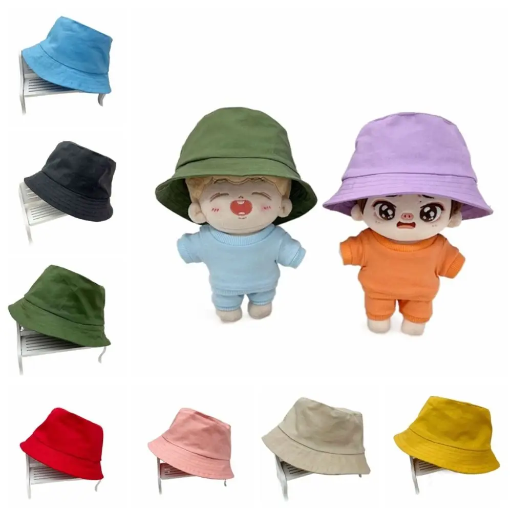 10cm 20cm Cotton Dolls Color Fisherman Hat Same Style As Celebrities Cute Mini Panama Hat DIY Mini Miniature Bucket Hat