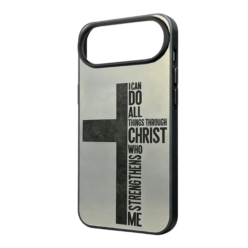  Stylish Clear Hard Cover Housing Phone Shell Decorated With Holy Symbol Design