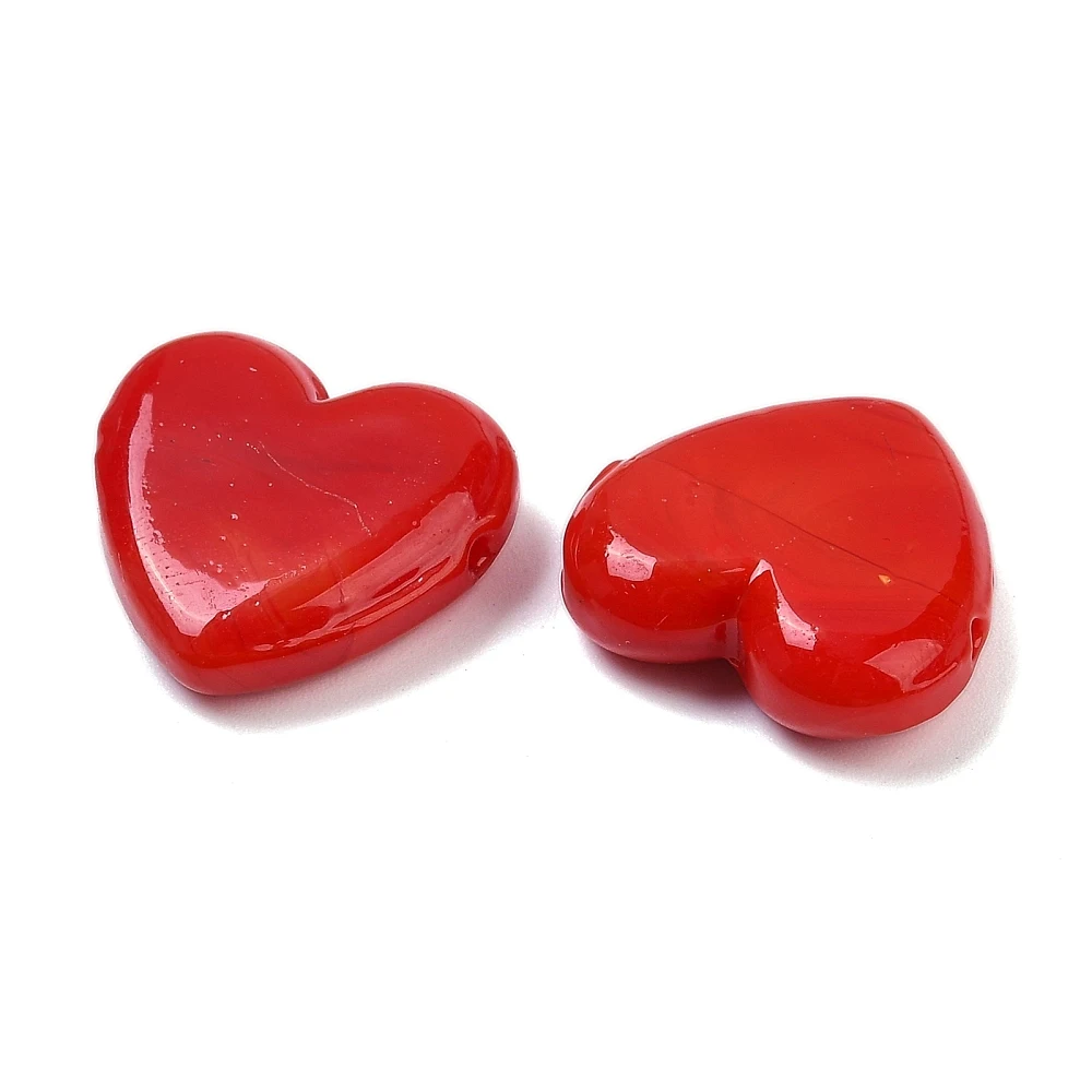 10 Stück handgefertigte mehrfarbige Herz-Glasperlen aus Lampwork-Glas, Valentinstagsgeschenk, 19–20 x 6,5–7 mm für die Herstellung von DIY-Schmuck – Detail 18