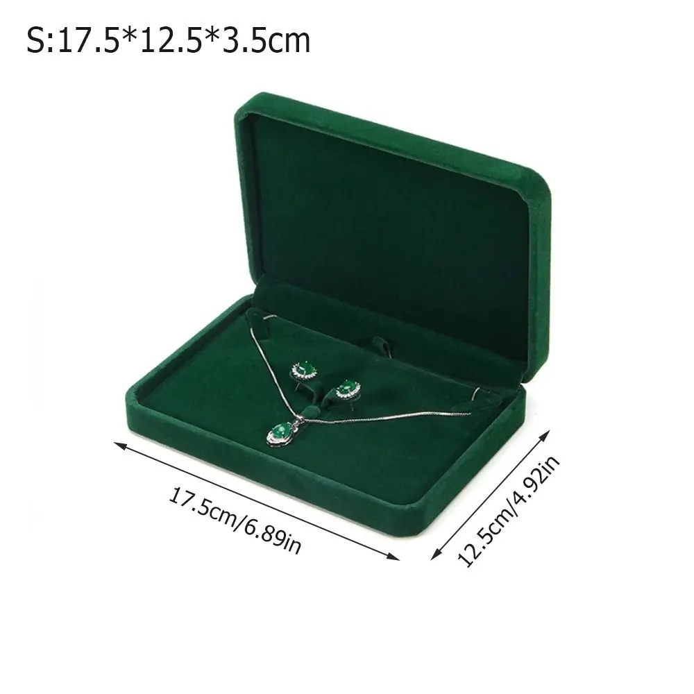 Luxury Velvet Jewelry Display Case Solid Color Portable Ring Earring Holder Jewelry Packaging Box Jewelry Storage
