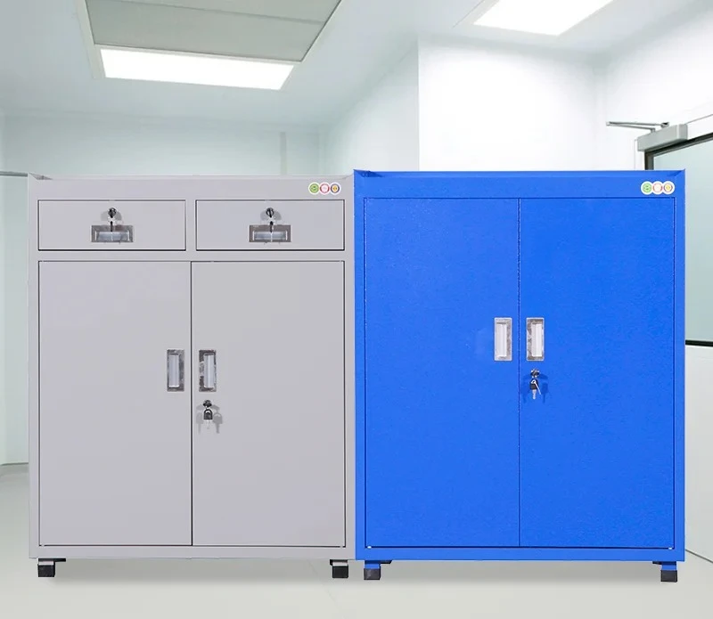 Customizable Multi-function Tool Lockers, Opposite Doors, Compact Workshop Hardware Tool Cart