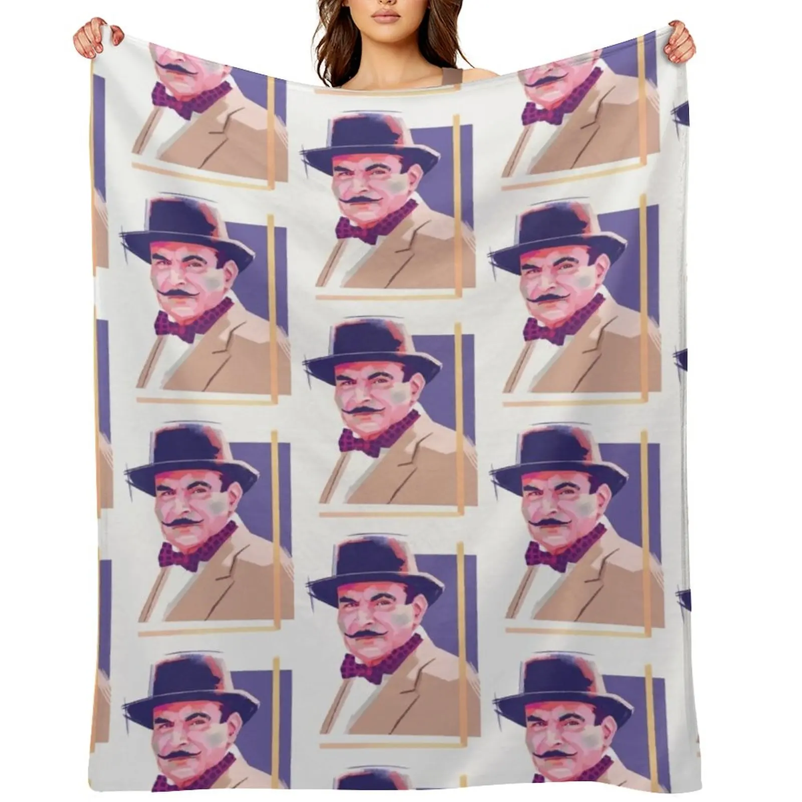

Hercule Poirot II Baseball  Sleeve Throw Blanket heavy to sleep Sofa Throw Flannels christmas gifts Blankets