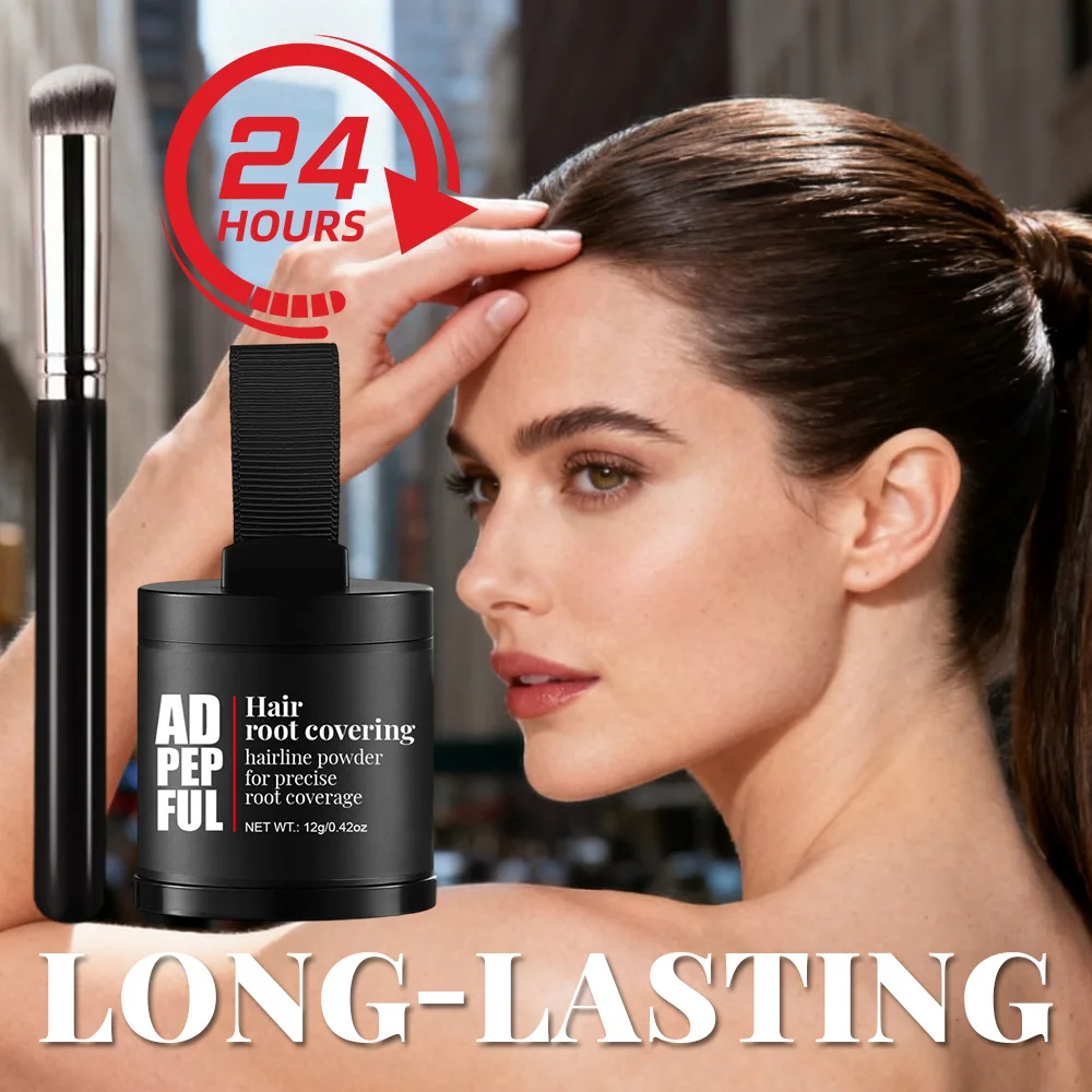 Kit de polvo para rayita de 12 g: llenar huecos, cubre grises, efecto sombra natural con cepillo