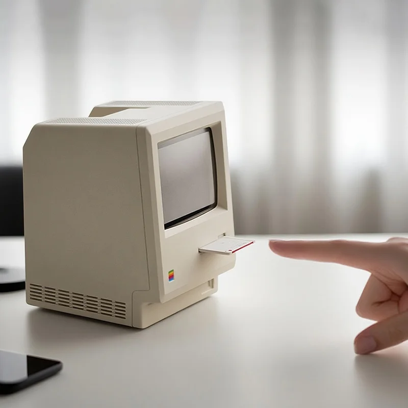 ماكلوك ريترو الإبداع ساعة تنبيه سطح المكتب زخرفة ساعة رقمية USB شحن زر ضوء الليل ملحقات المنزل هدية