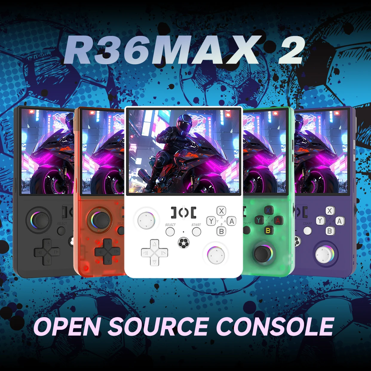 

Портативная игровая консоль R36 Max2 Retro с системой Linux, 4,5-дюймовым IPS-экраном и 18000+ встроенными играми