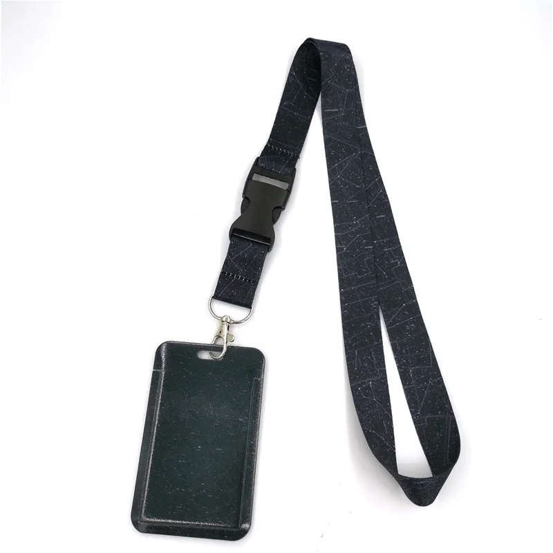 GPS Network lines Pattern Fashion Lanyard ID Badge Holder Bus Pass Case Cover Slip Bank Credit Card Holder Strap Card Holder