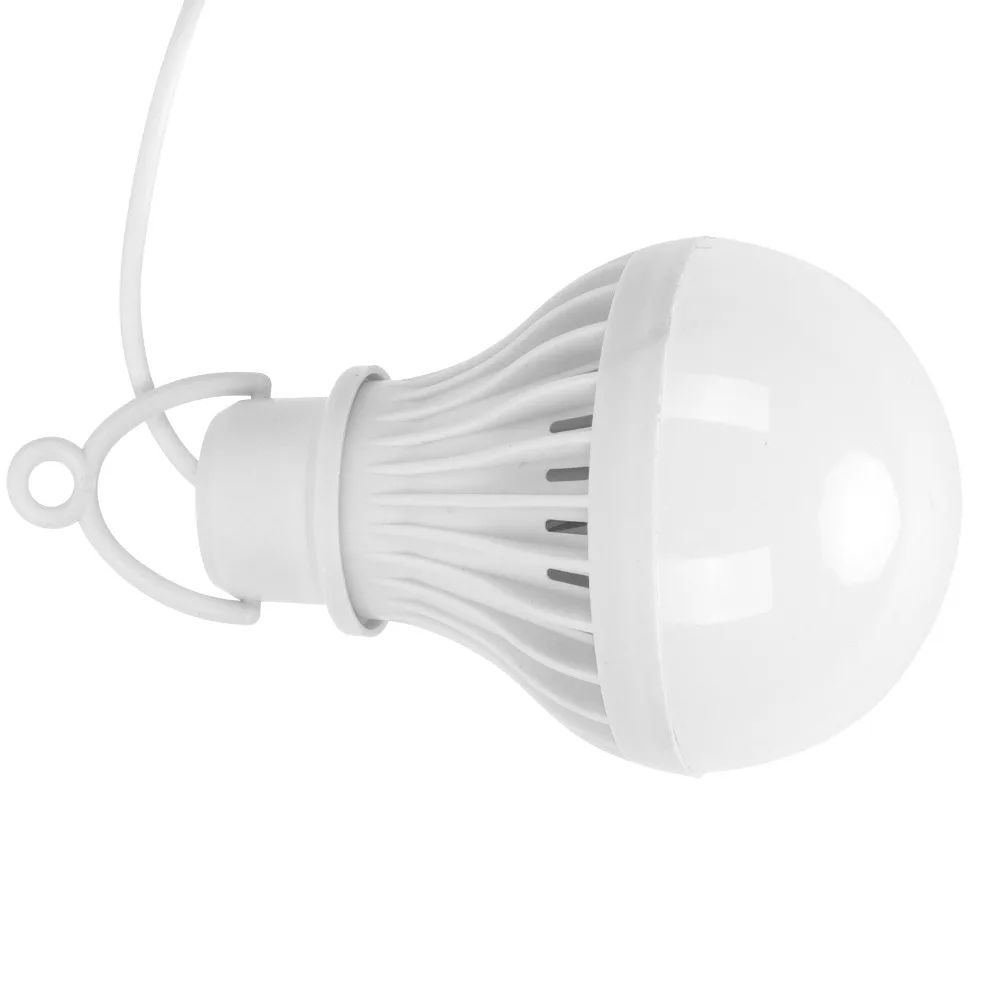 Portable 5V 7W Light Bulb White Light USB Powered Camping Lantern Energy Saving Hanging Design Portable LED Lamp Tent Lighting