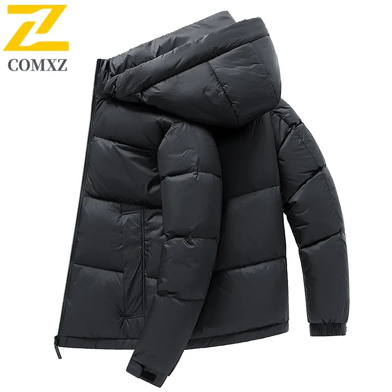 COMXZ Quilted Jacket Fashion Classic Handsome Streetwear Loose Lightweight Puffer Jacket 2025 Warm Winter Padding Men's Clothing