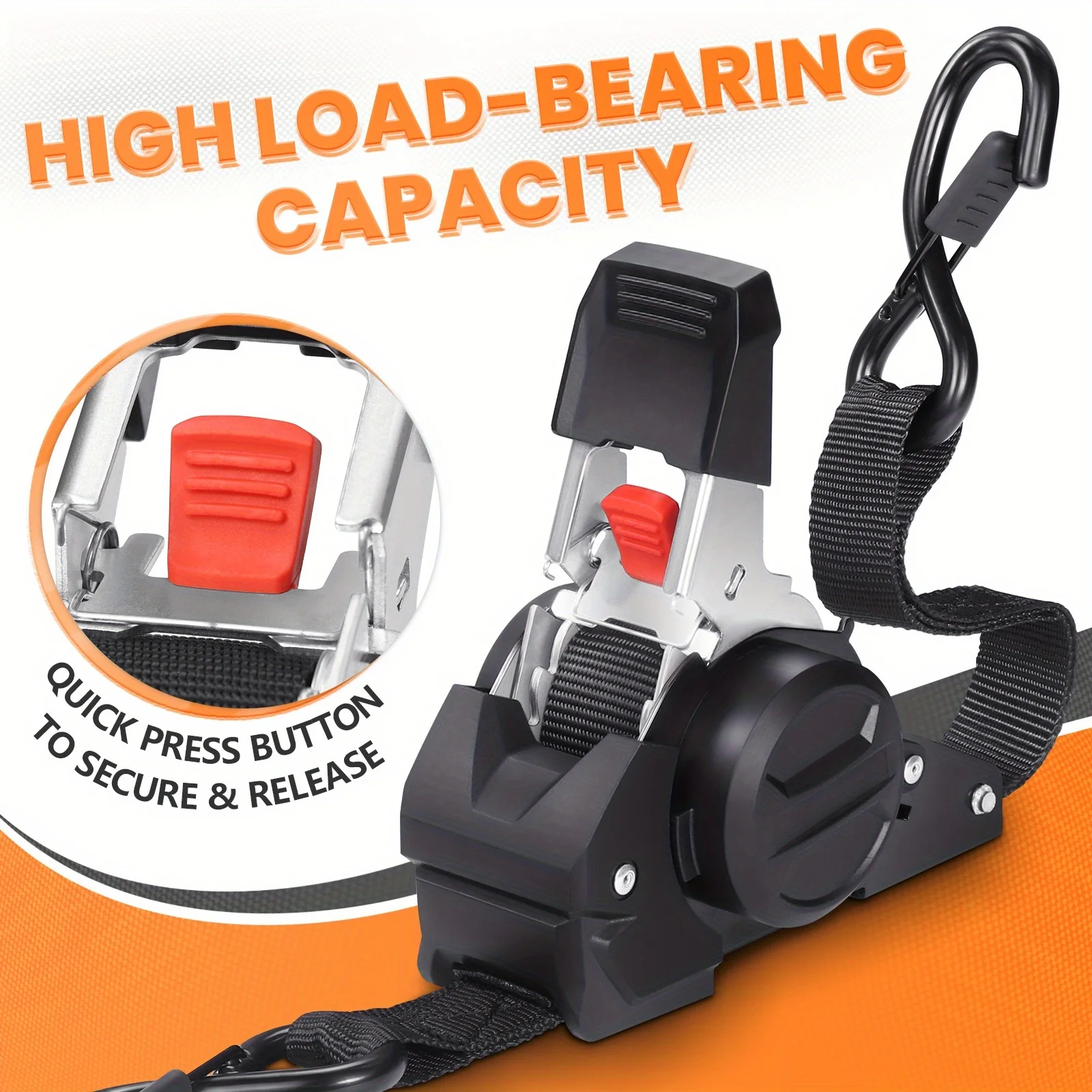 

Выдвижной ремень с храповым механизмом, 10-футовый усиленный выдвижной ремень - Грузовой ремень