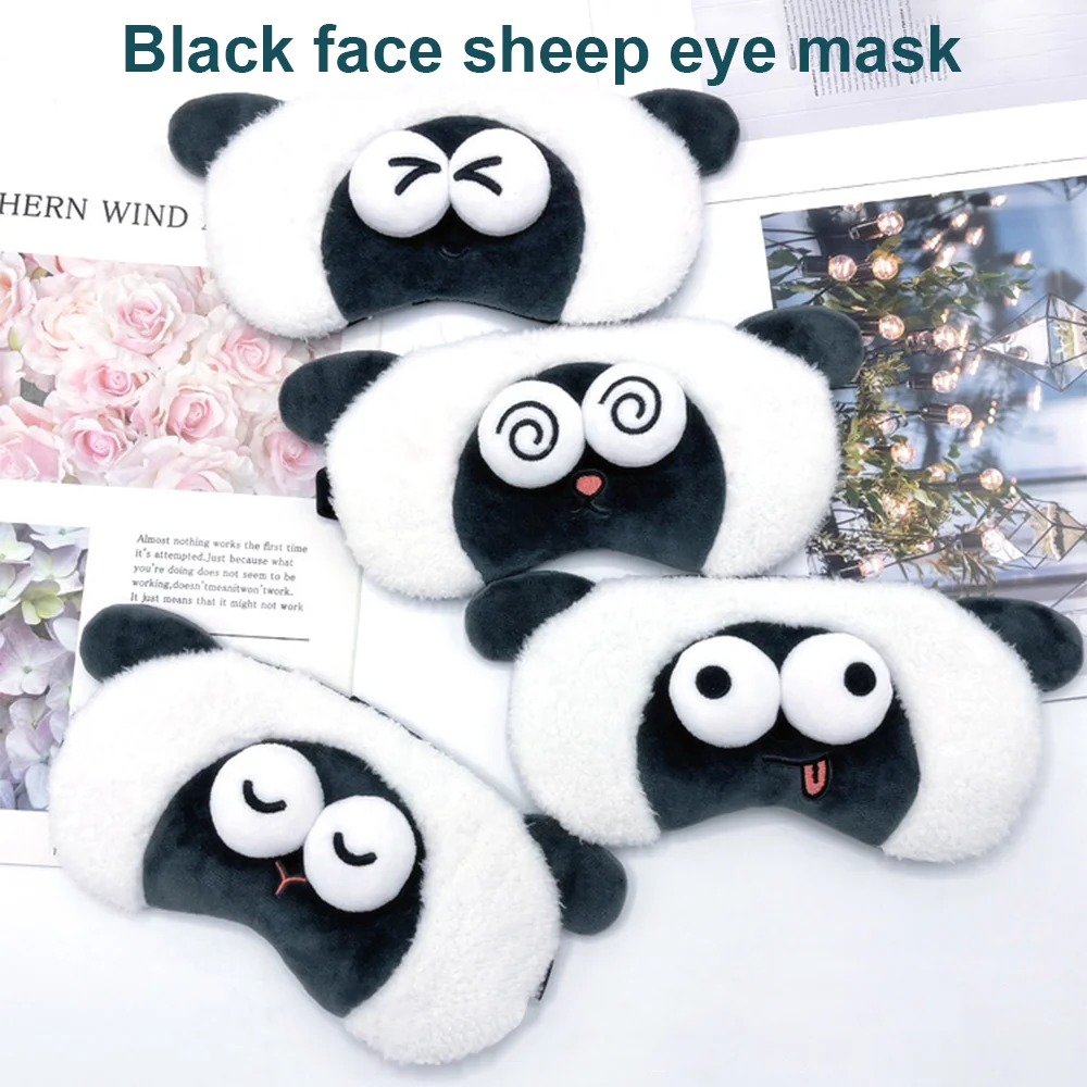 

Cute Cartoon Animal Sheep Plush Sleep Mask Relax Night Light proof Skin-friendly Eye Covers Soft Eye Patches for Children