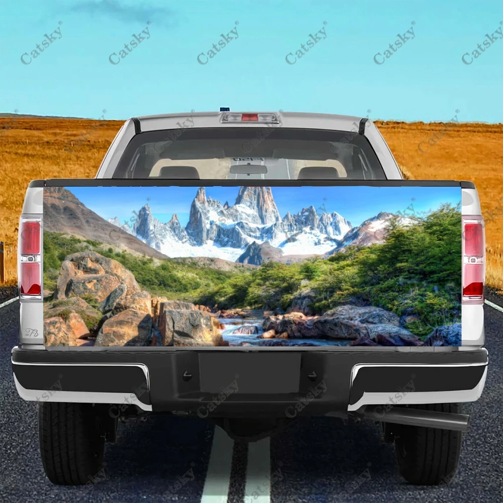 river scenery mountains Car Sticker Vinyl Rear Car Rear Modification Custom Fit SUV Car Painting Truck Decal