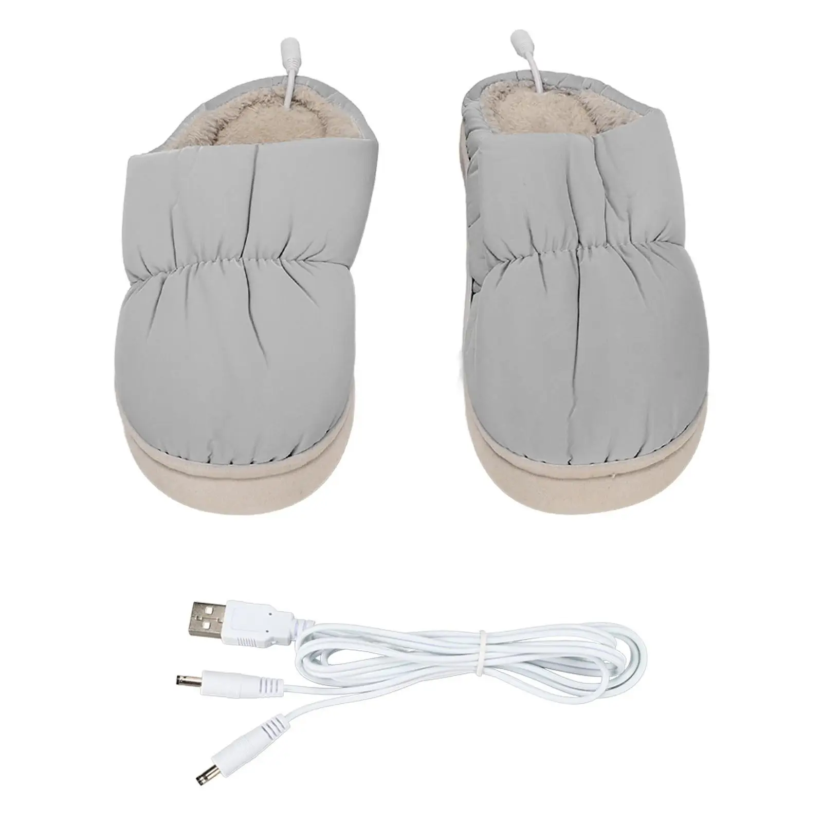 따뜻한 USB 전기 슬리퍼 부드러운 플러시 겨울용 집에서 사용하기 좋은 따뜻함