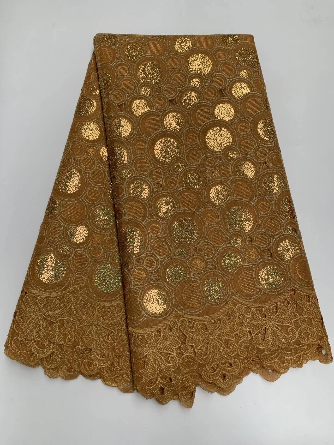 

2026African Lace Fabric,Luxury French Guipure Beaded Tulle Sequins Embroidery for Bridal Couture Party Gown&Wedding Dress 5Yards