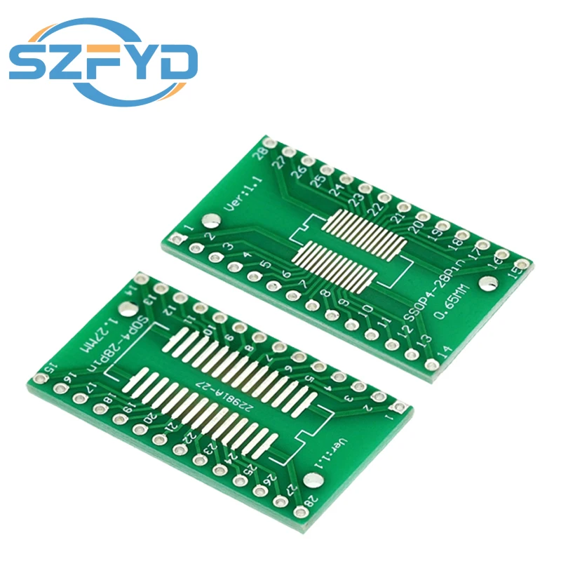 30PCS PCB Board Kit SOP24 SOP8 SOP14 SOP16 SOP20 SOP28 SMD Turn To DIP Adapter Converter Plate SOP 8 14 16 20 24 28