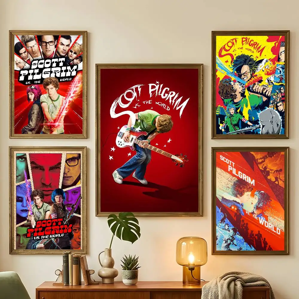 Classic Film S-Scott Pilgrim Cool Poster For Bedroom Gamer Room Decor Restaurant Wall Trendy Aesthetic Gift