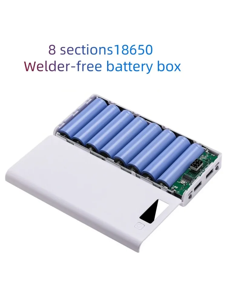 8×18650 batterijladerdoos DIY Power Bank Case met LED digitaal display Snel opladen USB draagbare batterijopslag Laaddoos - afbeelding 2