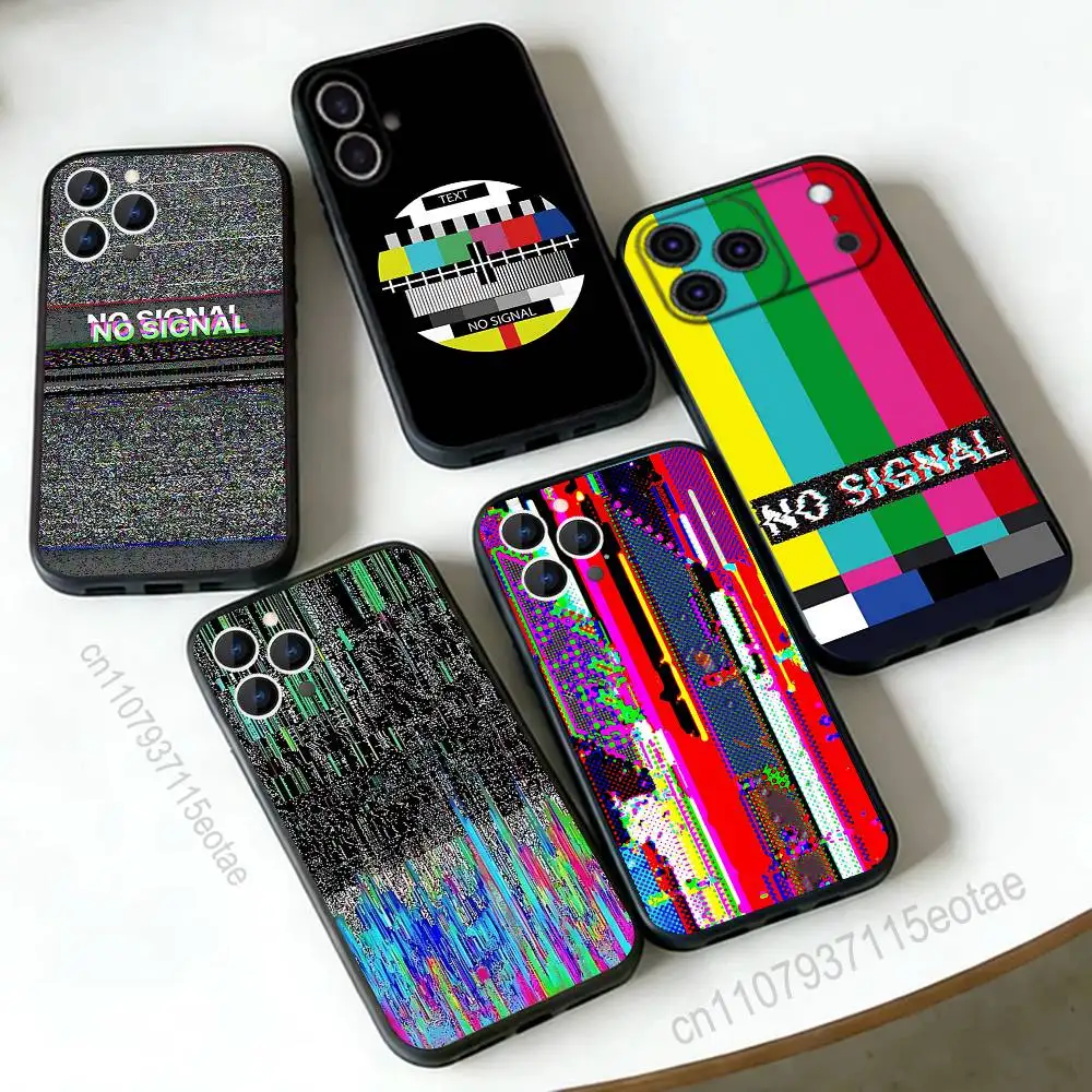 

No Signal TV ART For iPhone 12,16,13,14,15,17,11,Pro,Max,Plus,E,Air,Mini TPU Soft to Skin-friendly phone case