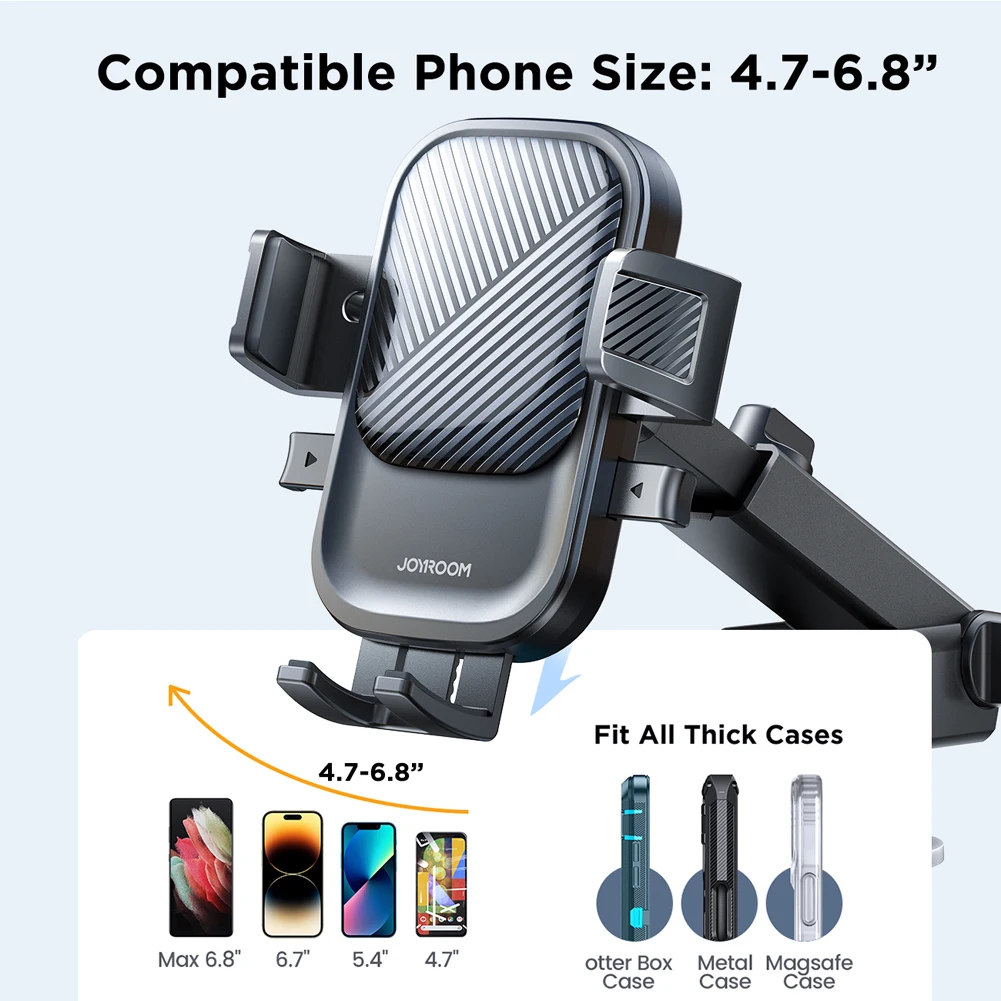

Dashboard Mobile Cell Support Bracket with Suction Cup 360 Rotating GPS Support Car Phone Holder Mount Stand for 4.7-6.8 Inch