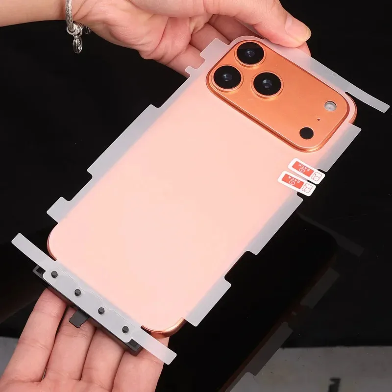Protector de Borde Lateral y Trasero para Apple iPhone 17 16 Pro Max 17 Air 17Pro, Película de Hidrogel TPU Suave HD con Autorreparación de Rayones 4