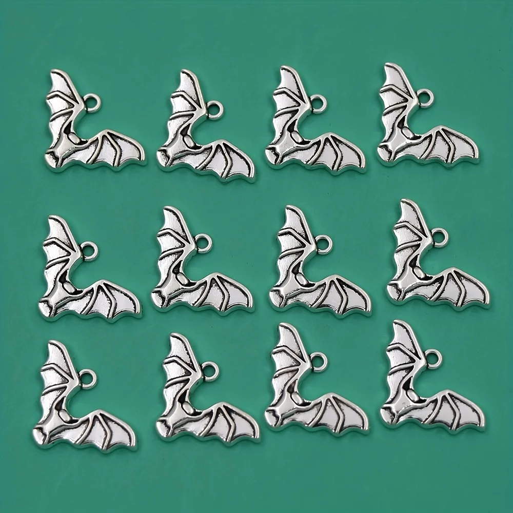 

14pcs 16x24mm Halloween Bat Charms Pendants for DIY Bracelets Necklace, Jewelry Findings Making Accessaries L979