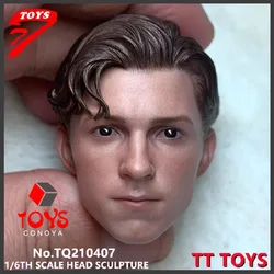 1/6 Tom Holland Head Sculpt TTTOYS TQ210407 PVC Male Head Carving Fit 12'' Action Figure Body