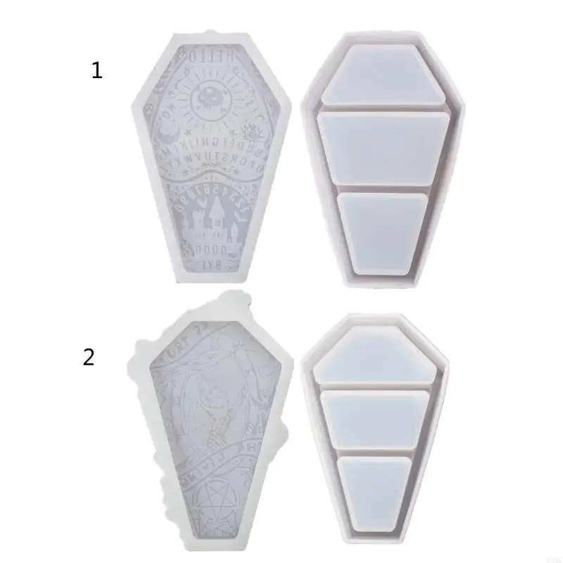 

R3MC Halloween Pumpkin Coffin Storage Box Mold Epoxy Crystal Resin Silicone Mold