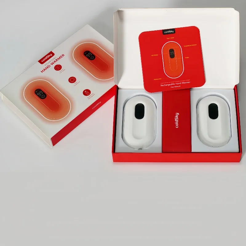 

Hand Warmers Rechargeable 2 Pack Magnetic 3 Settings Fast Heating Electric Portable Pocket Heater for Women Men Outdoor Camping