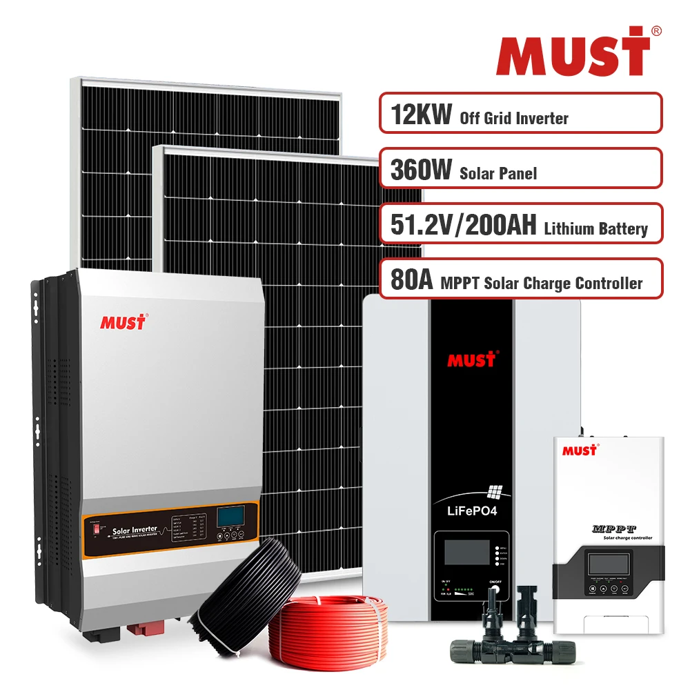 

MUST 1kw 2kw 3kw 5kw 6kw 12V 24V 48V Pure Sine Wave 3000w 110V Power Inverter Offgrid Solar Hybrid 220VAC Low Frequency Inverter