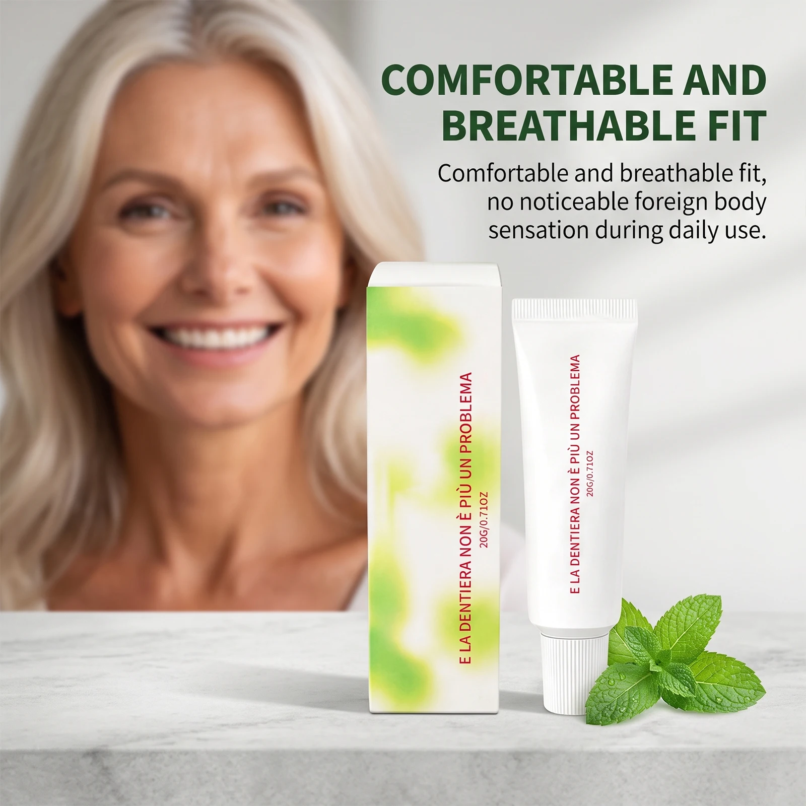 Denture Adhesive Cream Strong Hold Comfort Fit False Teeth Fixative Secure Daily Oral Care For Seniors Adults