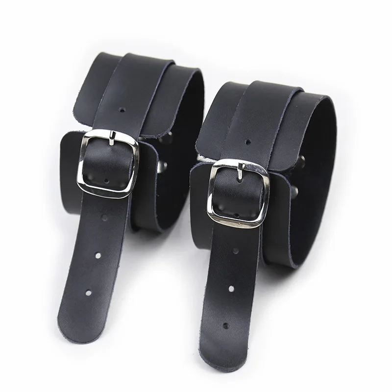 

Genuine Leather Handcuffs Anklecuffs Bondage Restraints, Slaves Desires Bondage Toys Sex Games For Adults Couples