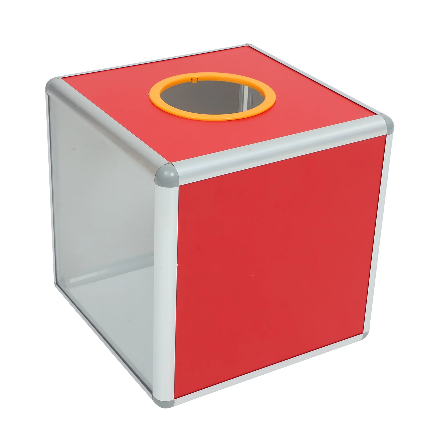 

Lottery Box Raffle Donation Boxes for Fundraising Ticket Holders Case Aluminum Alloy