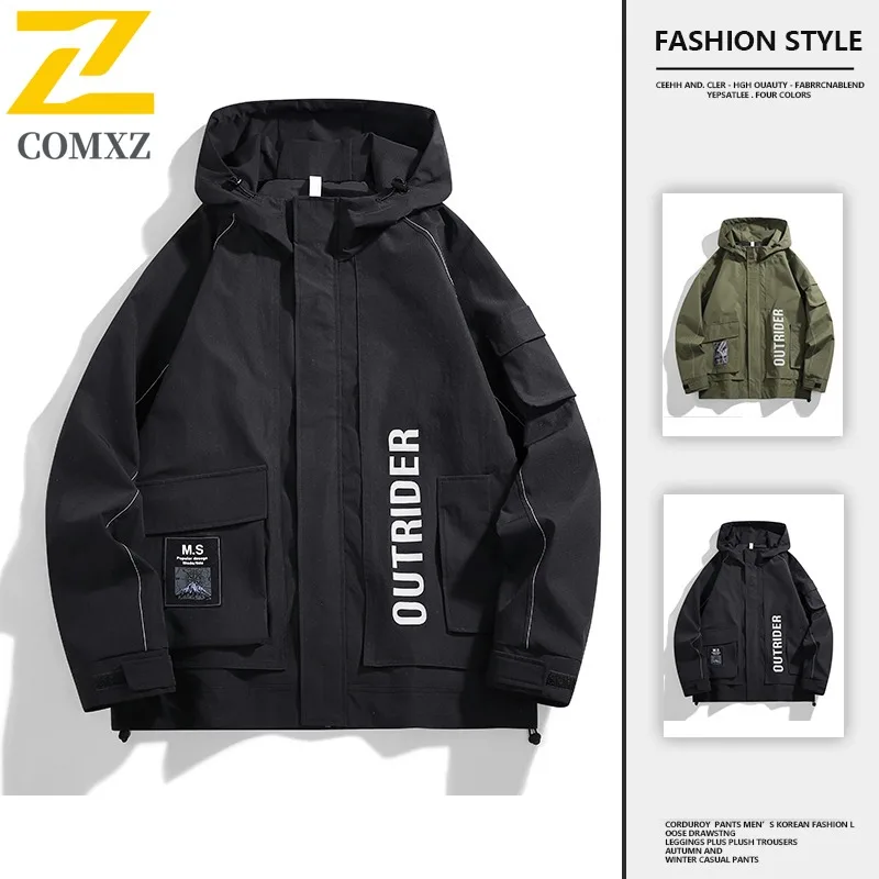 

Male Jacket 2025 New Fashion Classics Hooded Hiking Travel Coats High Quality Streetwear Style Lightweight Autumn Clothing