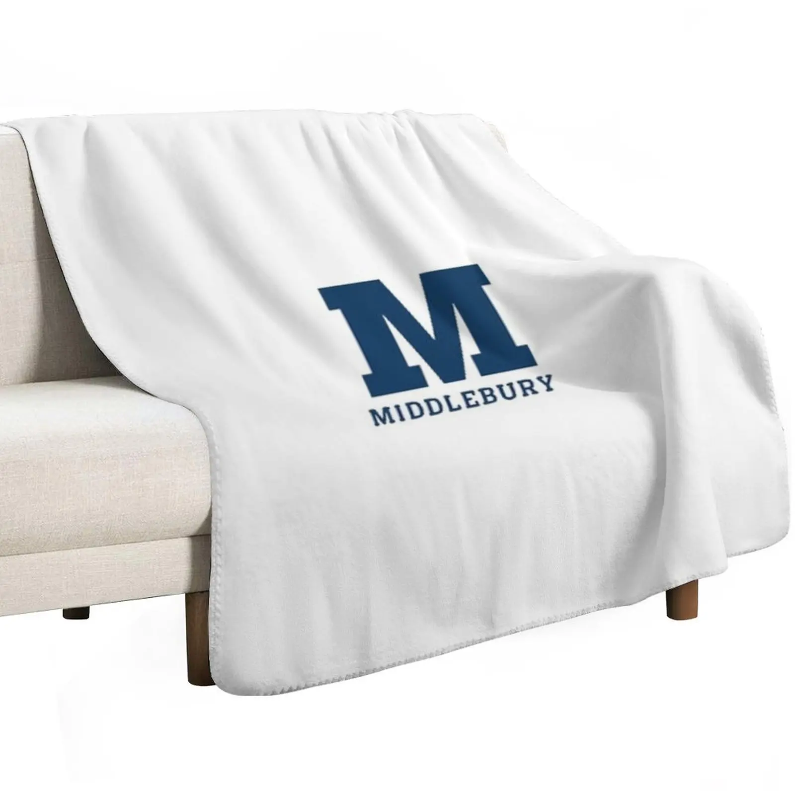 Middlebury College Throw Blanket Flannel Flannel Fabric Heavy Plush Thermals For Travel Large Blankets