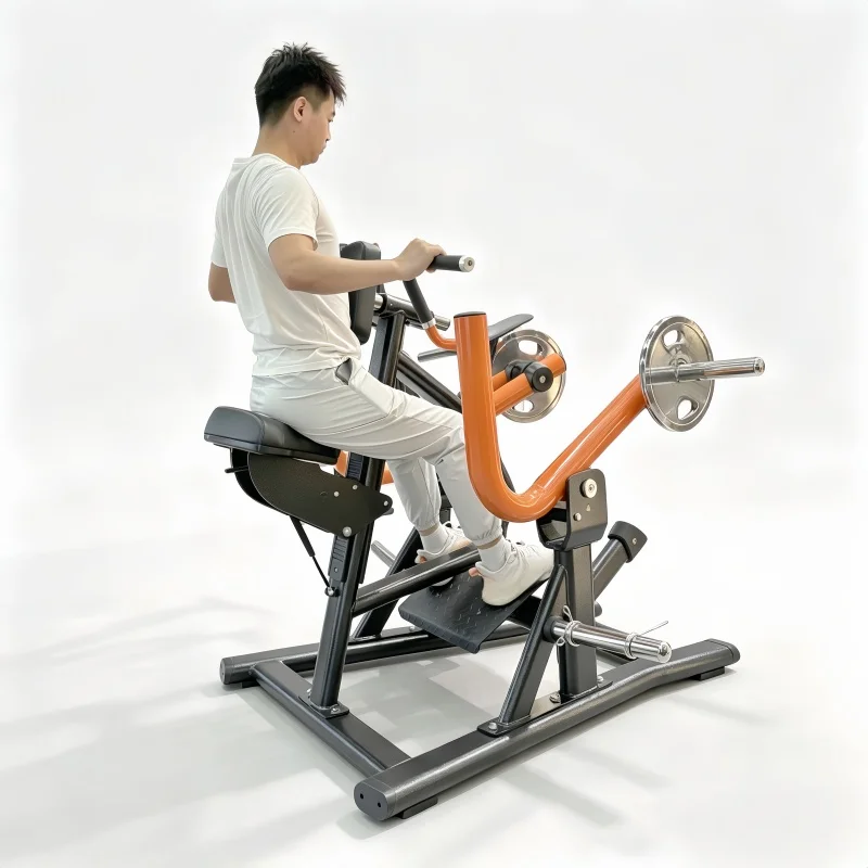 Strength Training Metal Seated Rowing Machine Plate Load Arm Training Row Machine Back Shoulder Iso Lateral Seated Row Machine
