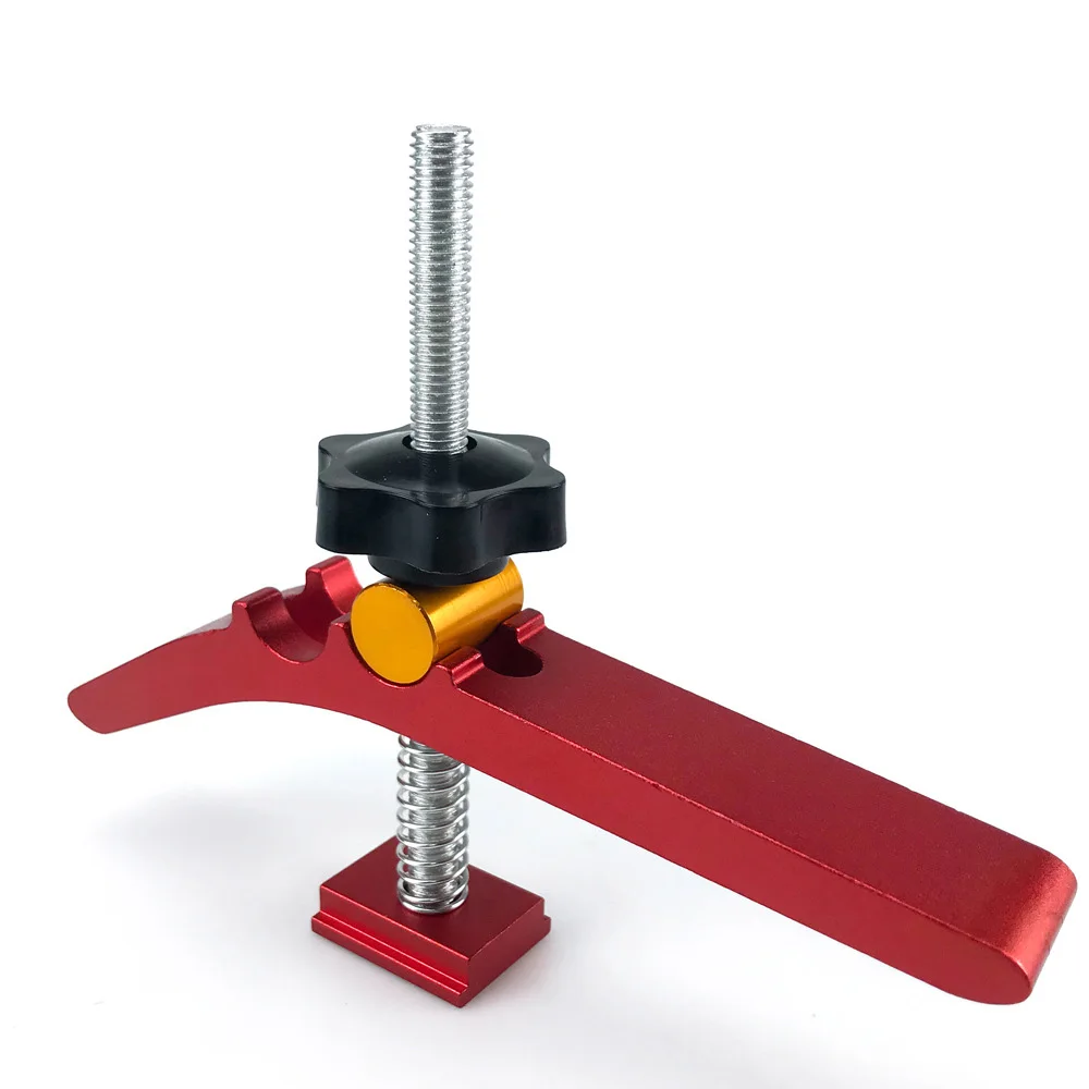 

Quick Acting T-Track Hold Down Clamp With T Bolts Silder Aluminum Alloy Woodworking Clamps For Routers Drill Presses Table Saw