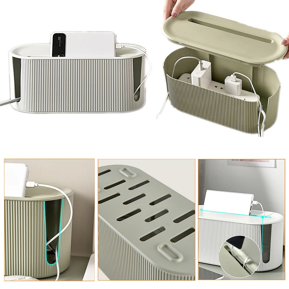 Nordic Plug Board Storage Box Cable Wire Organizer Case Socket Wireless WiFi Router Bracelet Desktop Data Line Plug Holder Shelf