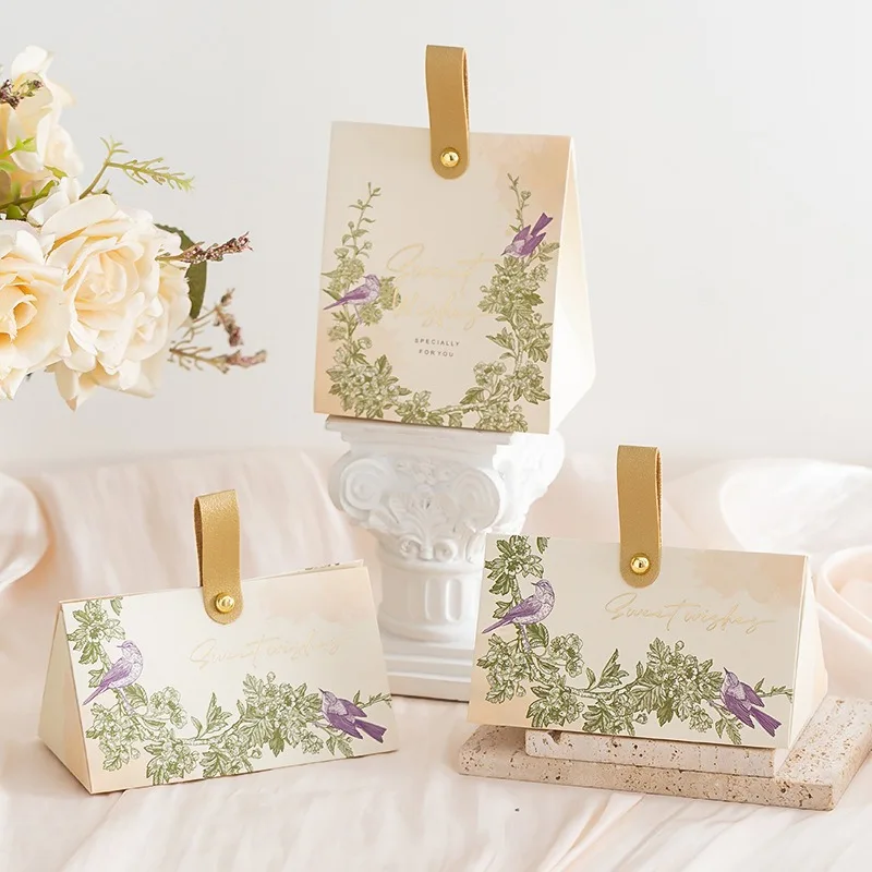 

2025 New Wedding Candy Bags with Handle European Style High-end Niche Paper Gift Box