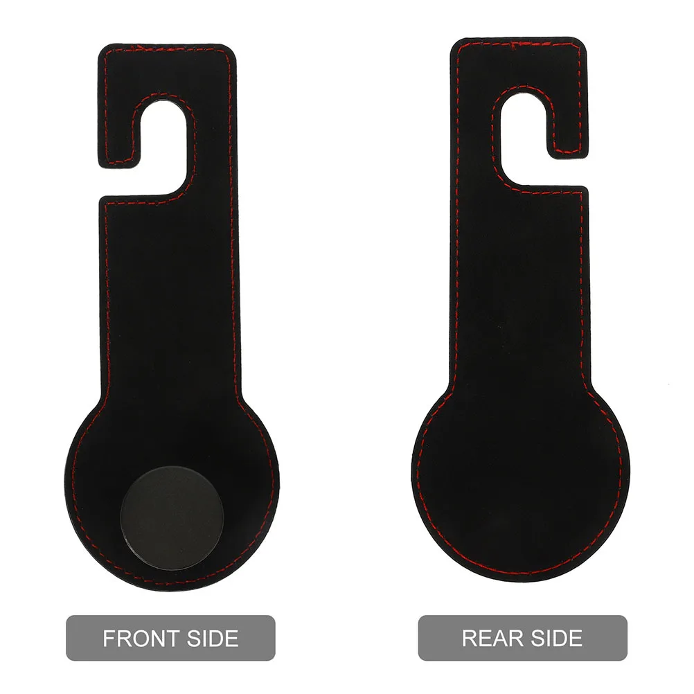 

Car Headrest Hook Back Storage Bag Hanger Organizer Durable Pu Easy Install No Tools Passenger Seat Purse Holder Auto