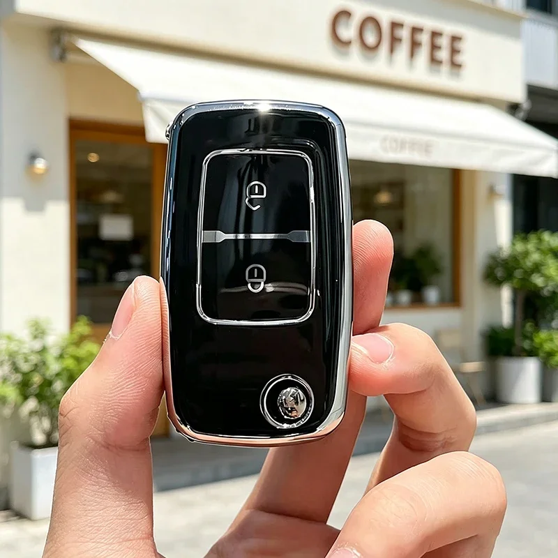 2 Buttons TPU Flip Remote Car Key Shell Fob for Chery Tiggo A5 E5 A1A3 Fulwin Cowin Easter Fora Elara Ego Tengo Cielo